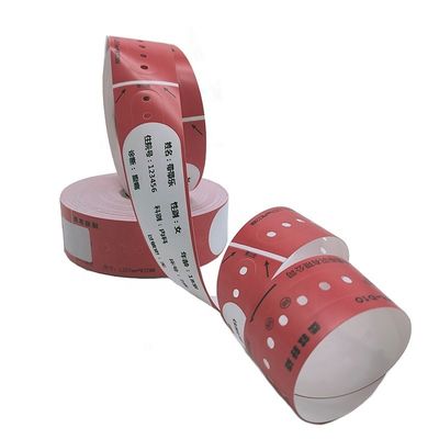 Braccialetti per adulti con codice a barre e materiale cartaceo