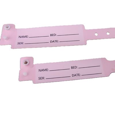 Pazienti ospedalieri Pvc Medical ID Bracelet Bracelet con 250*25mm e 170*18mm Dimensioni
