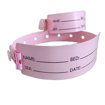 Pazienti ospedalieri Pvc Medical ID Bracelet Bracelet con 250*25mm e 170*18mm Dimensioni