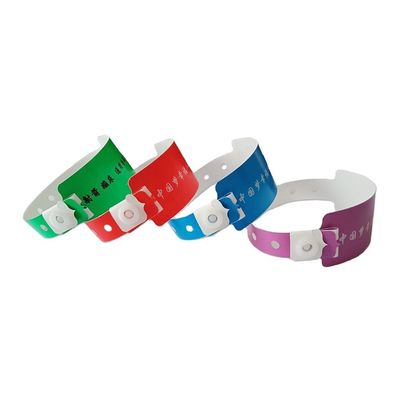 DDJOY One Time Custom PE Plastic Wristbands for Events Logo Dimensione 65*20mm