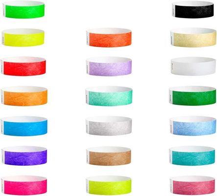 Braccialetti Tyvek usa e getta personalizzati con etichette adesive RFID stampate Eventi