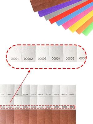 OEM stampa personalizzata del logo Tyvek braccialetti per eventi braccialetti di carta impermeabili