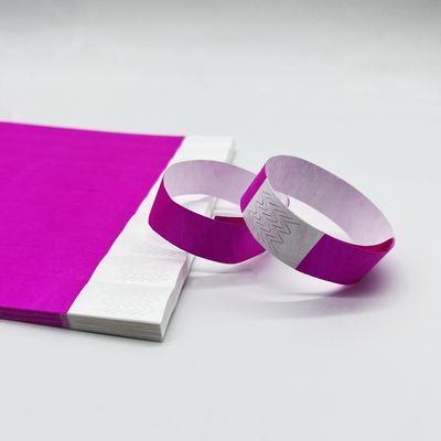 Braccialetto Tyvek carta stampata per eventi e feste Logo OEM resistente alle lacrime Accettabile