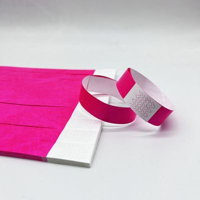 Braccialetto Tyvek carta stampata per eventi e feste Logo OEM resistente alle lacrime Accettabile