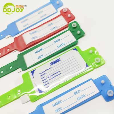 Fashion Style Band di identificazione ospedaliera con inserimento di cartellone personalizzato e logo pratico