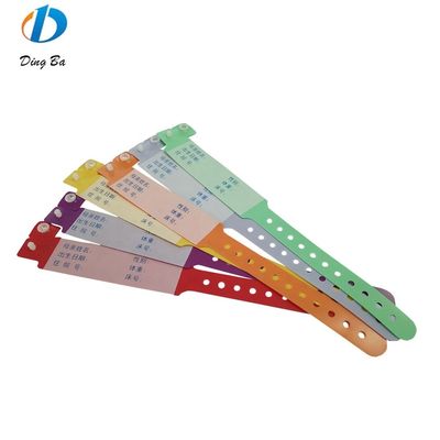 ISO9001 certificato giallo Vinyl ID braccialetto PVC personalizzato per l'ambiente