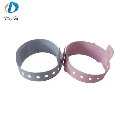 ISO9001 certificato giallo Vinyl ID braccialetto PVC personalizzato per l'ambiente