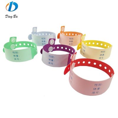 ISO9001 certificato giallo Vinyl ID braccialetto PVC personalizzato per l'ambiente