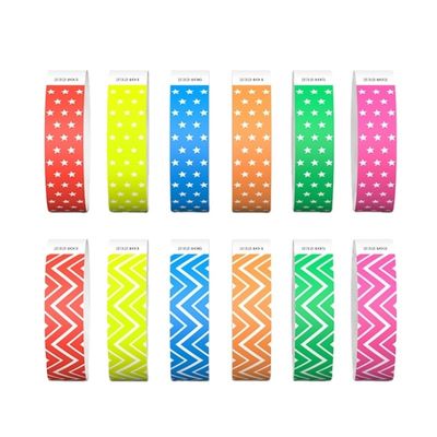 Logo personalizzato Braccialetto stampato Carta impermeabile Braccialetti Tyvek per forniture di eventi