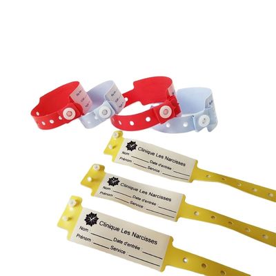 Braccialetto monouso in PVC personalizzato per il paziente Super Soft 170*18mm Informazioni per bambini