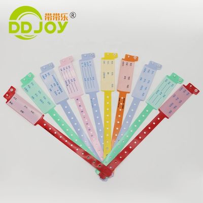 Braccialetto monouso in PVC personalizzato per il paziente Super Soft 170*18mm Informazioni per bambini