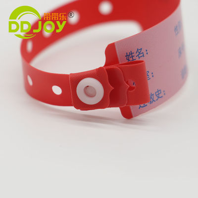 Braccialetto monouso in PVC personalizzato per il paziente Super Soft 170*18mm Informazioni per bambini