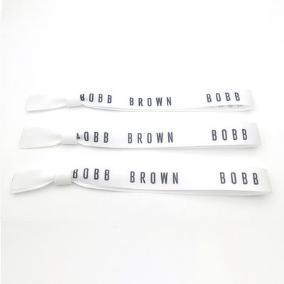Stampa del logo personalizzata Braccialetti Braccialetti Satin Tessuto RFID Chip per feste ed eventi