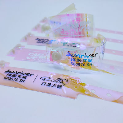 250*25mm/250*16mm Braccialetti di plastica a colori gradienti impermeabili personalizzati per bar night club