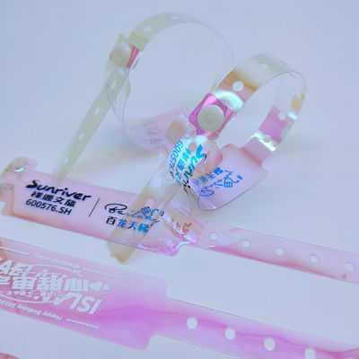 250*25mm/250*16mm Braccialetti di plastica a colori gradienti impermeabili personalizzati per bar night club