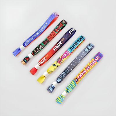 Braccialetti da festa e festival in tessuto satinato blu di moda con logo personalizzato