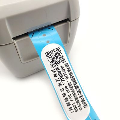 205*25mm Disposable Waterproof Qr Code Custom Printing Paper Evento Braccialetto termico