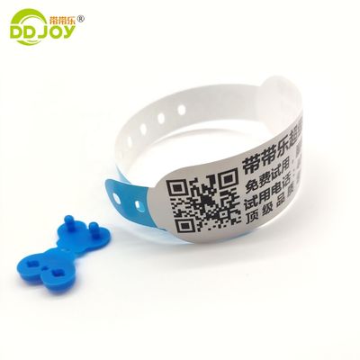 205*25mm Disposable Waterproof Qr Code Custom Printing Paper Evento Braccialetto termico