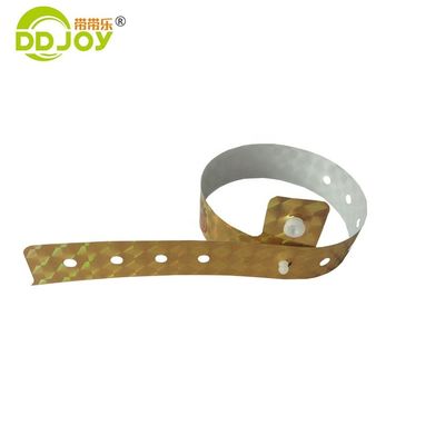 Braccialetto personalizzabile in forma di L in materiale olografico per eventi 250*25mm in arancione