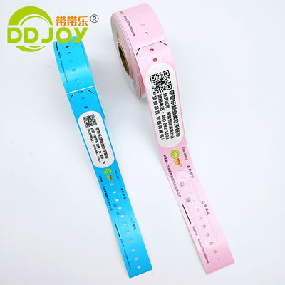 205*25mm Bambino personalizzato Barcode Roll Braccialetto per l'identificazione del paziente ospedaliero