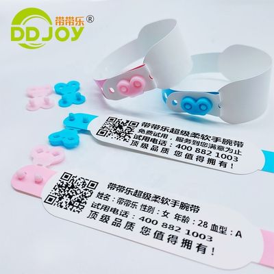 Logo personalizzato DDJOY Impermeabile Disposable Thermal Identification Bracelet per eventi Club di festa