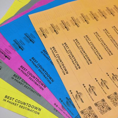 Braccialetti di carta impermeabili per eventi 250*25mm/250*19mm Duraturi e resistenti alle lacrime