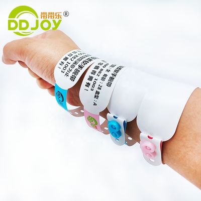 Logo personalizzato DDJOY Impermeabile Disposable Thermal Identification Bracelet per eventi Club di festa