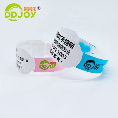 Logo personalizzato DDJOY Impermeabile Disposable Thermal Identification Bracelet per eventi Club di festa