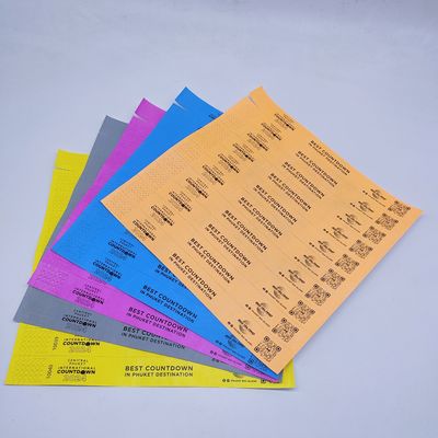 Braccialetti di carta impermeabili per eventi 250*25mm/250*19mm Duraturi e resistenti alle lacrime