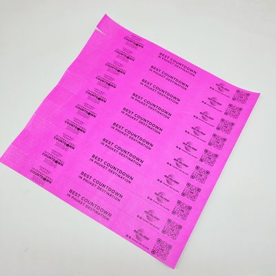Braccialetti di carta impermeabili per eventi 250*25mm/250*19mm Duraturi e resistenti alle lacrime