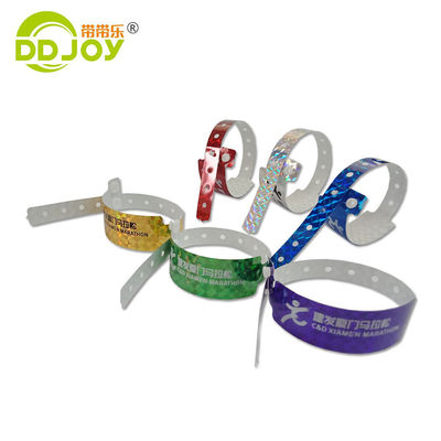 Braccialetto olografico personalizzato blu per festival e concerti 250*25mm/250*16mm