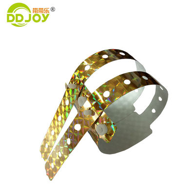 Braccialetto olografico personalizzato blu per festival e concerti 250*25mm/250*16mm