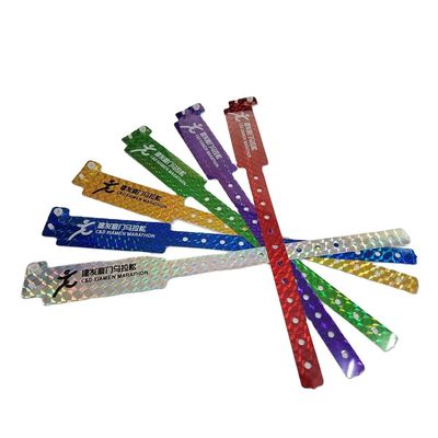 Laser Glitter Holographic Plastic Party Wristband Bracelet in verde per l'evento