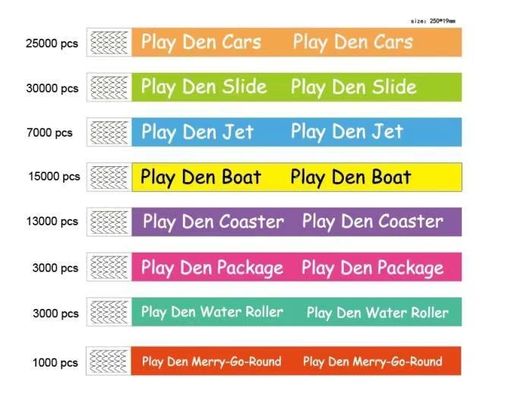 Braccialetto di carta Tyvek per la decorazione delle vacanze in vari colori e disegni a sfero