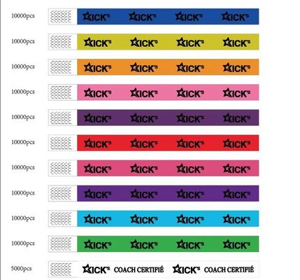 Braccialetto di carta Tyvek per la decorazione delle vacanze in vari colori e disegni a sfero