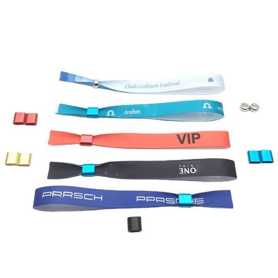 Dimensione personalizzata Una volta solo Marchi Logo Testo Stampa Tessuto Evento Festa Braccialetti
