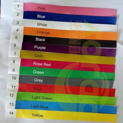Braccialetto di carta Tyvek per la decorazione delle vacanze in vari colori e disegni a sfero