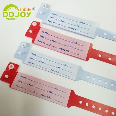 Cartoon Pattern Waterproof Disposable Medical Plastic Wristband per pazienti ospedalieri