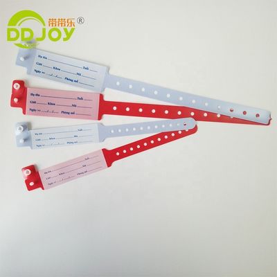 Cartoon Pattern Waterproof Disposable Medical Plastic Wristband per pazienti ospedalieri