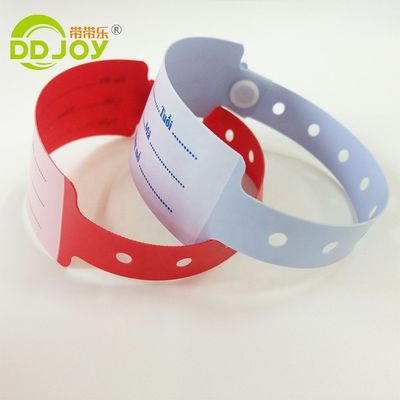 Cartoon Pattern Waterproof Disposable Medical Plastic Wristband per pazienti ospedalieri