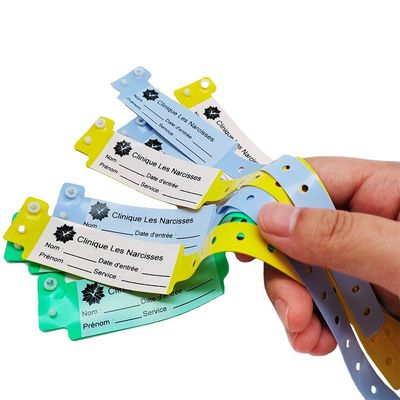 170*18mm Bambino taglia PVC braccialetto ID personalizzato polsino ospedaliero in plastica morbida usa e getta