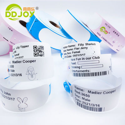 257*32mm braccialetto stampato termicamente per l'identificazione del paziente ospedaliero