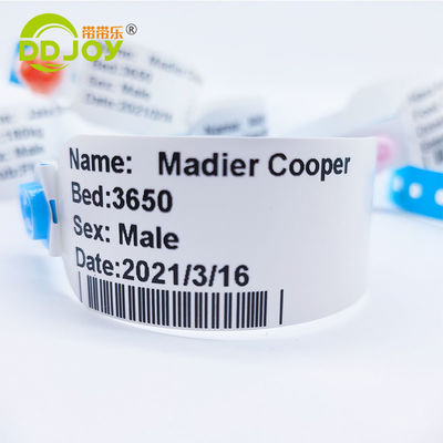 257*32mm braccialetto stampato termicamente per l'identificazione del paziente ospedaliero