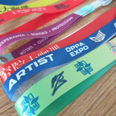 ID Wristband Bracelet in tessuto tissuto per eventi e feste
