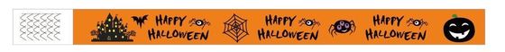 DDJOY 100pcs Happy Halloween Braccialetti di carta impermeabili Tyvek Braccialetti per Parchi