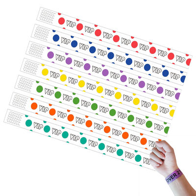 Compagnia regalo Eventi 100pcs Conteggio Braccialetto di carta Universale Braccialetti VIP con logo