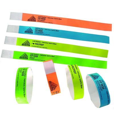 Braccialetti Tyvek impermeabili personalizzati per eventi e festival 250*19mm