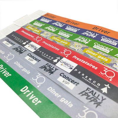 Braccialetti Tyvek impermeabili personalizzati per eventi e festival 250*19mm
