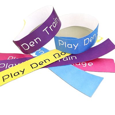 Regali promozionali Braccialetti di carta usa e getta personalizzati con soluzione di identificazione del logo personalizzato