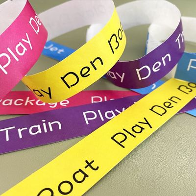 Regali promozionali Braccialetti di carta usa e getta personalizzati con soluzione di identificazione del logo personalizzato